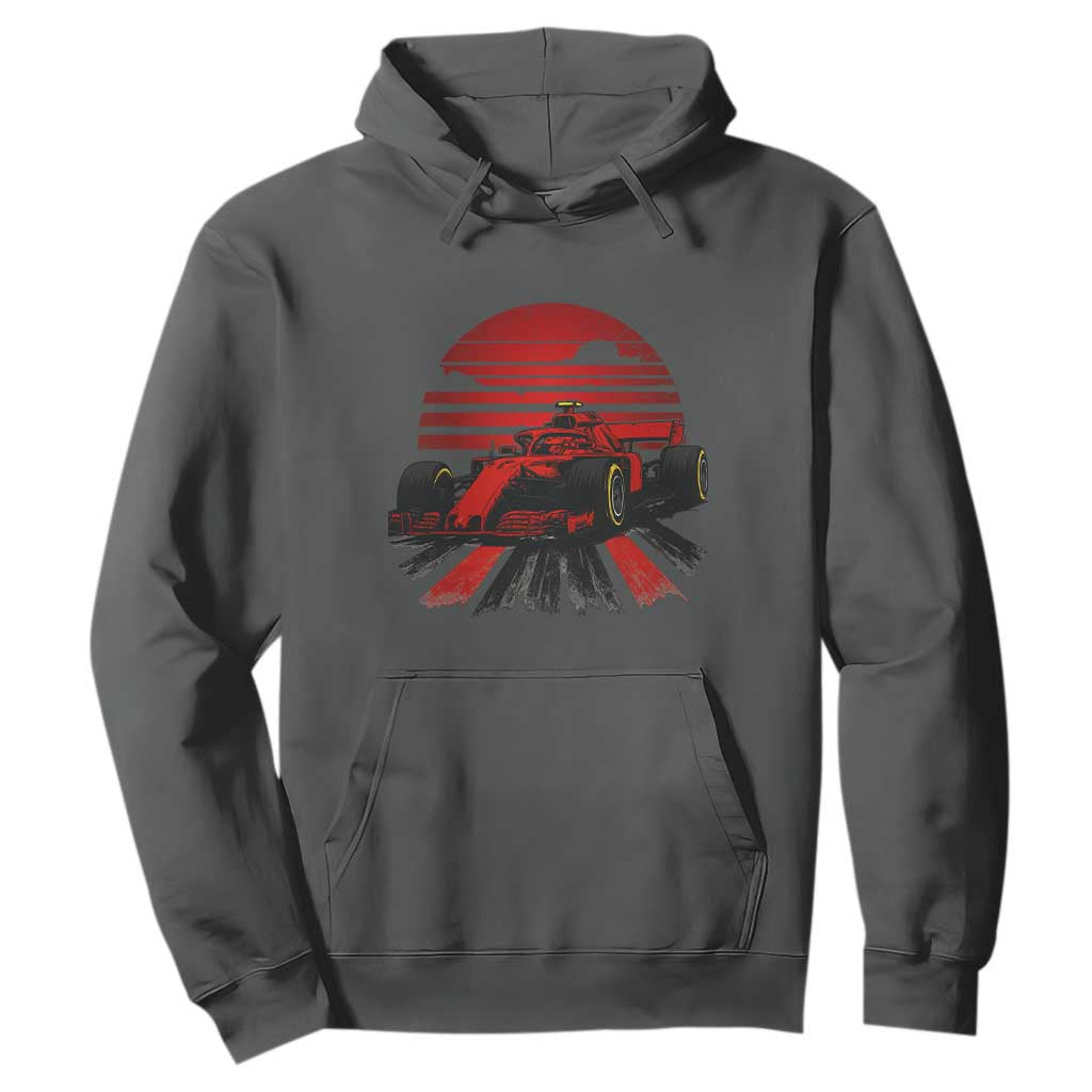 Racing Car Red Speed Motorsport Hoodie TS14 Dark Heather Print Your Wear