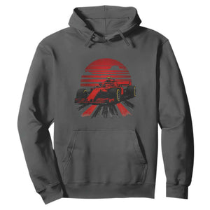 Racing Car Red Speed Motorsport Hoodie TS14 Dark Heather Print Your Wear