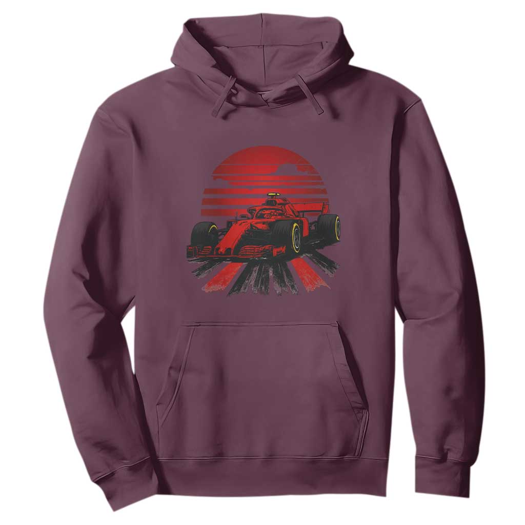 Racing Car Red Speed Motorsport Hoodie TS14 Maroon Print Your Wear