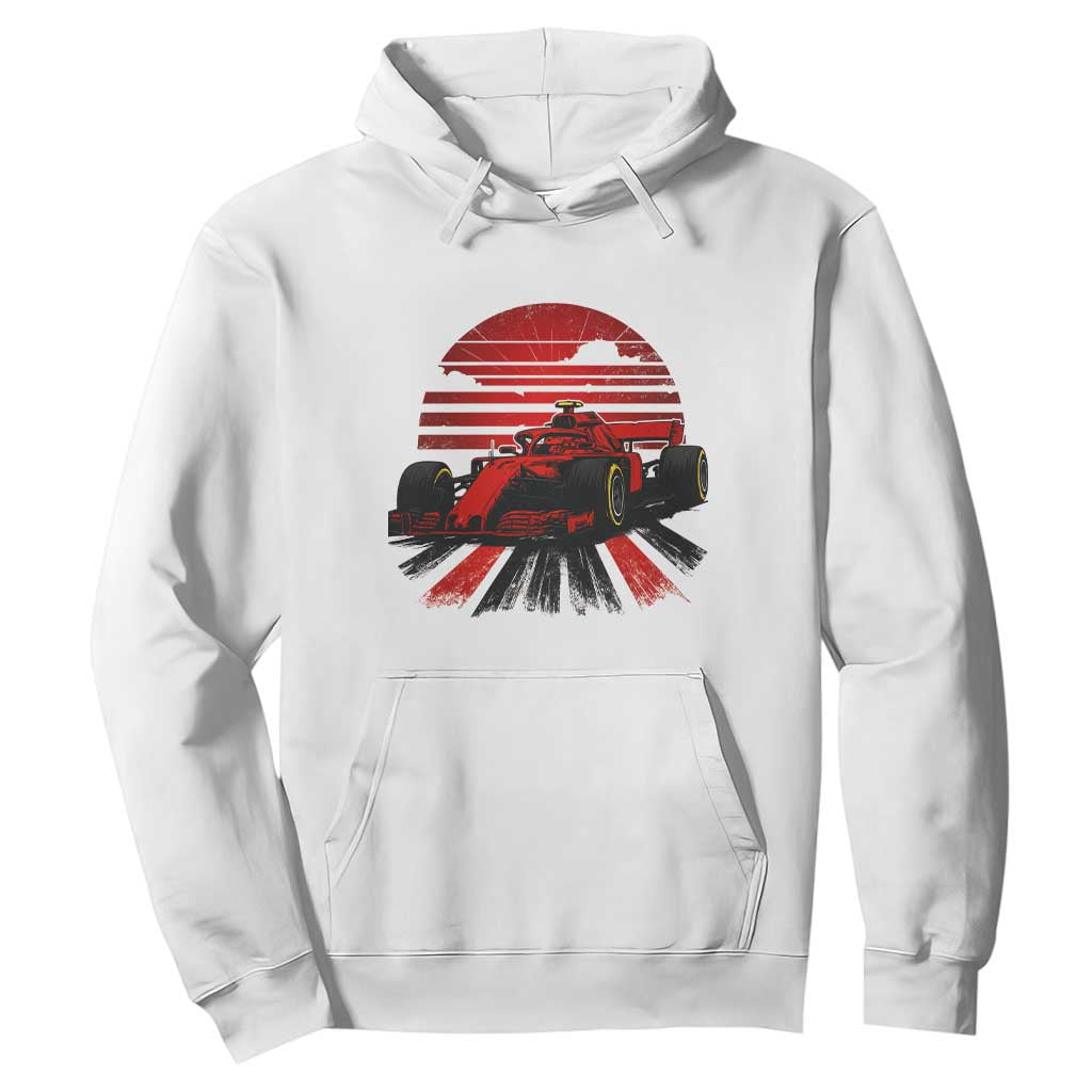 Racing Car Red Speed Motorsport Hoodie TS14 White Print Your Wear