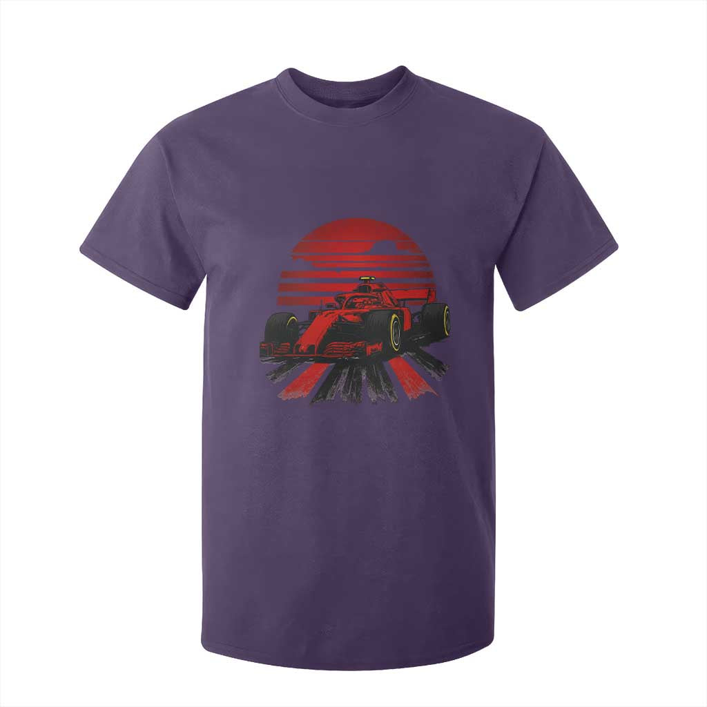 Racing Car Red Speed Motorsport T Shirt For Kid TS14 Purple Print Your Wear