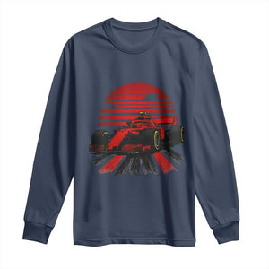 Racing Car Red Speed Motorsport Long Sleeve Shirt TS14 Navy Print Your Wear