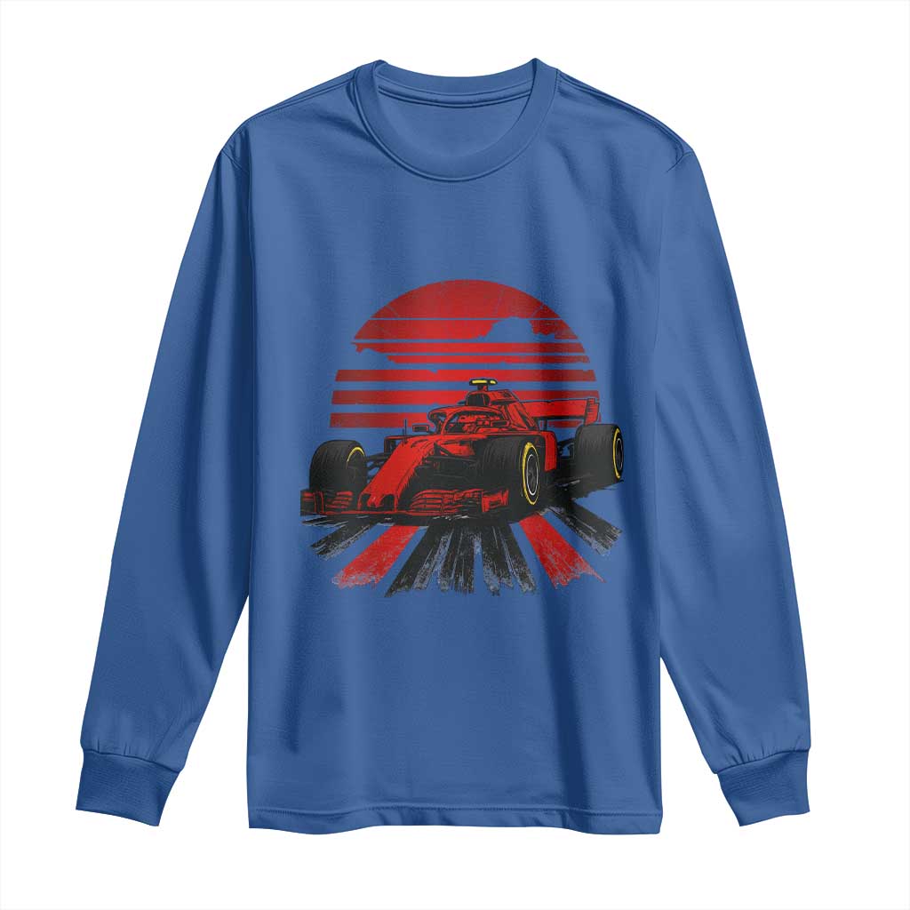 Racing Car Red Speed Motorsport Long Sleeve Shirt TS14 Royal Blue Print Your Wear