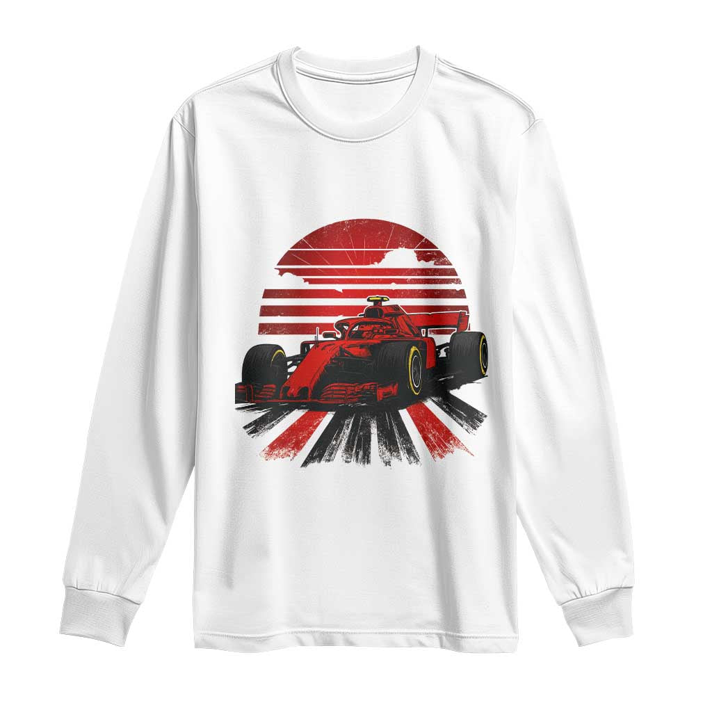 Racing Car Red Speed Motorsport Long Sleeve Shirt TS14 White Print Your Wear