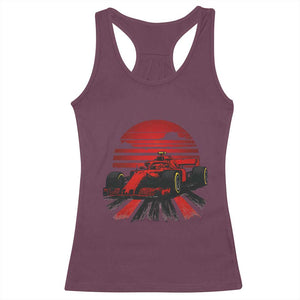 Racing Car Red Speed Motorsport Racerback Tank Top TS14 Maroon Print Your Wear