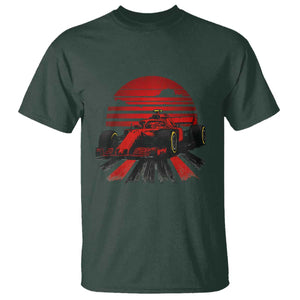 Racing Car Red Speed Motorsport T Shirt TS14 Dark Forest Green Print Your Wear