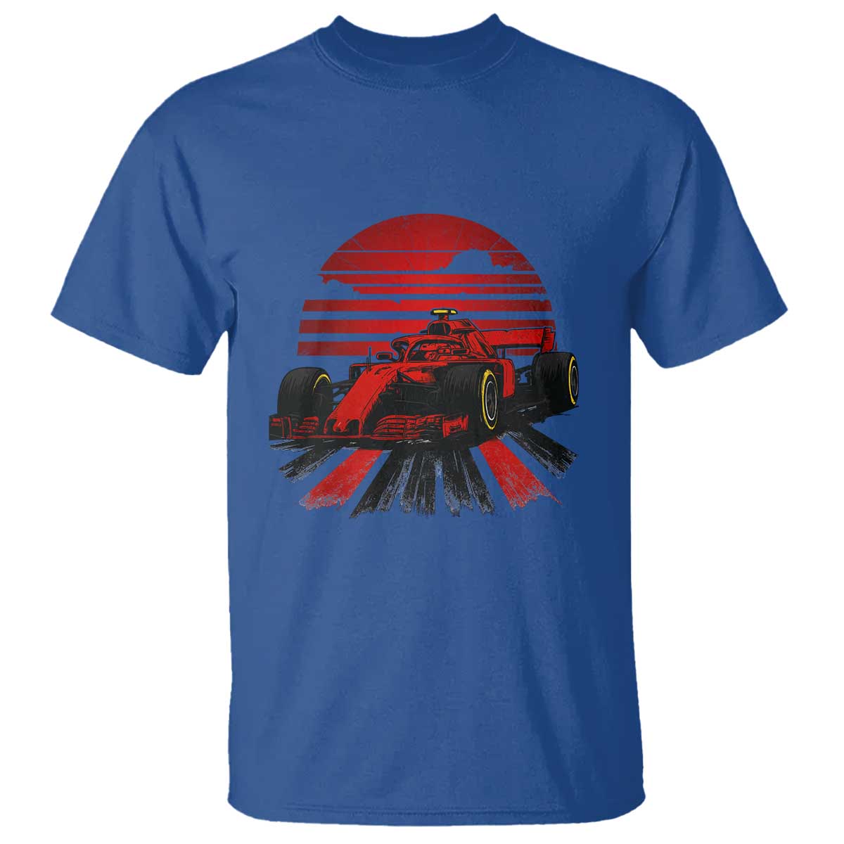 Racing Car Red Speed Motorsport T Shirt TS14 Royal Blue Print Your Wear