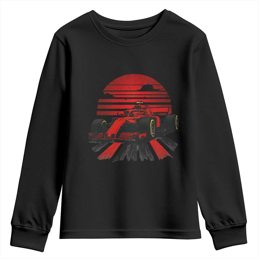 Racing Car Red Speed Motorsport Youth Sweatshirt TS14 Black Print Your Wear