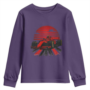 Racing Car Red Speed Motorsport Youth Sweatshirt TS14 Purple Print Your Wear