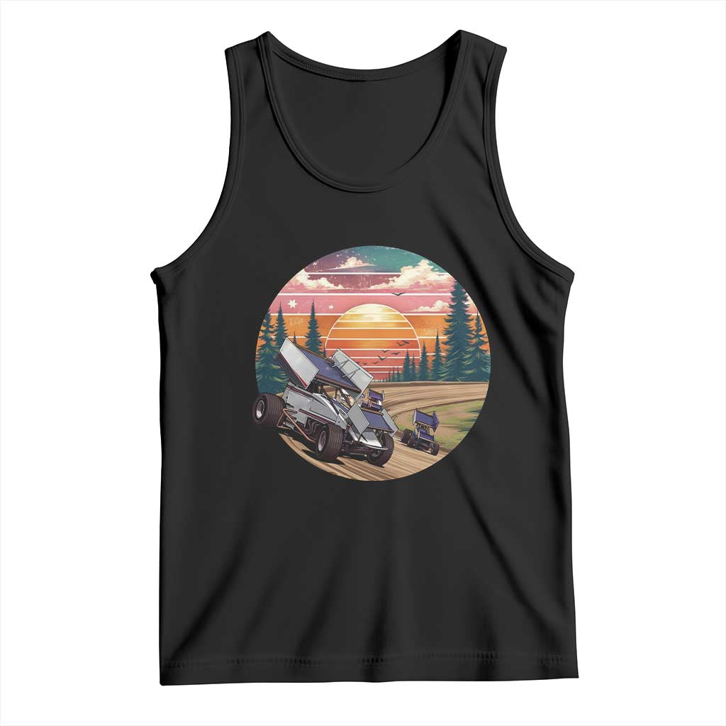Sprint Car Dirt Track Racing Sunset Motorsports Tank Top TS14 Black Print Your Wear