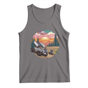 Sprint Car Dirt Track Racing Sunset Motorsports Tank Top TS14 Deep Heather Print Your Wear
