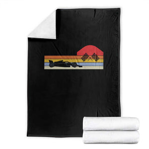 Racing Car Retro Style Vintage Throw Blanket TS14 Black Print Your Wear