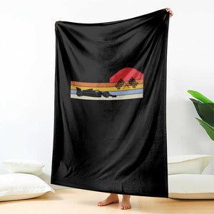 Racing Car Retro Style Vintage Throw Blanket TS14 Print Your Wear