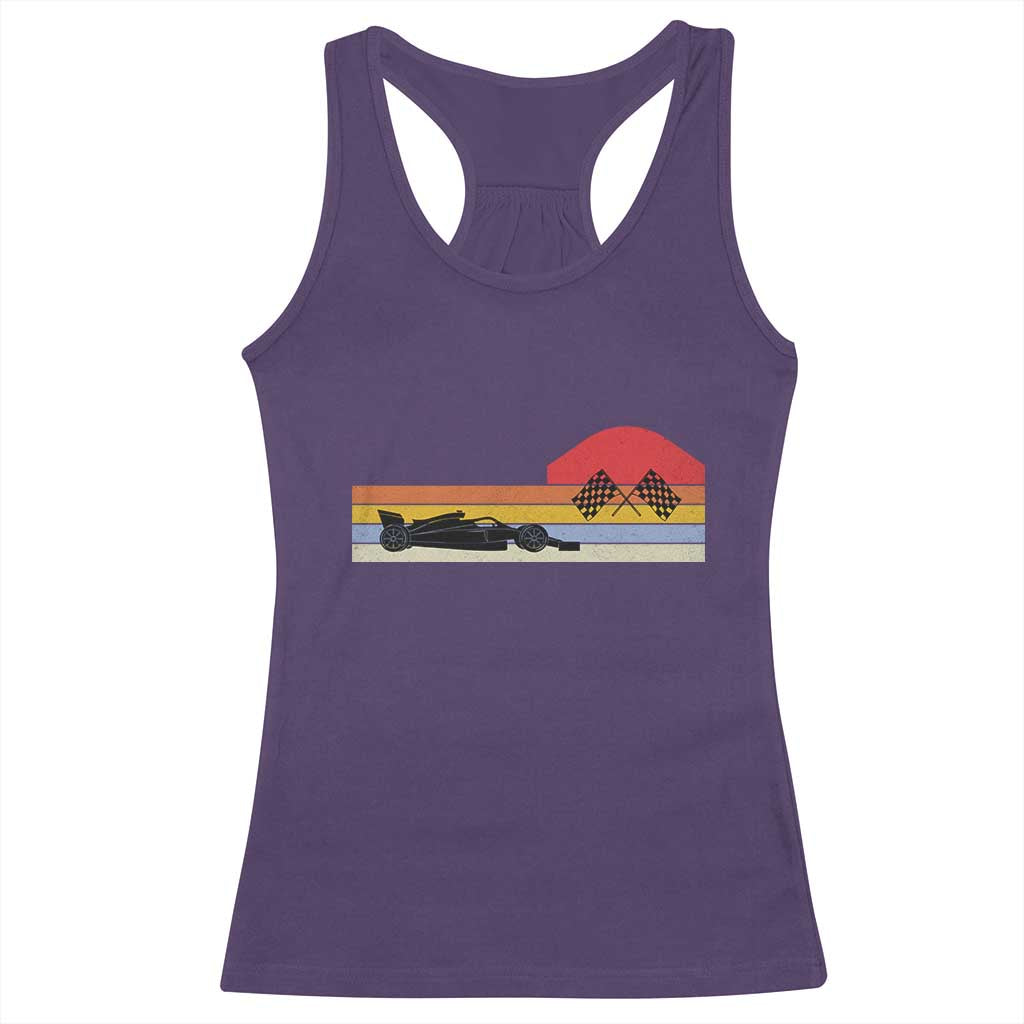 Racing Car Retro Style Vintage Racerback Tank Top TS14 Purple Print Your Wear