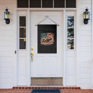 Racing Car Garden Flag Patriotic American Flag Race TS14 Print Your Wear