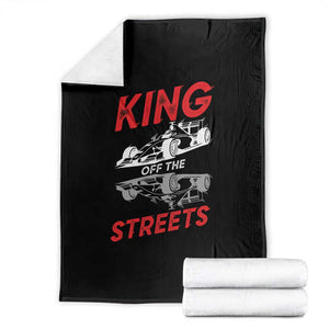 Racing Car Throw Blanket King Of The Streets TS14 Black Print Your Wear