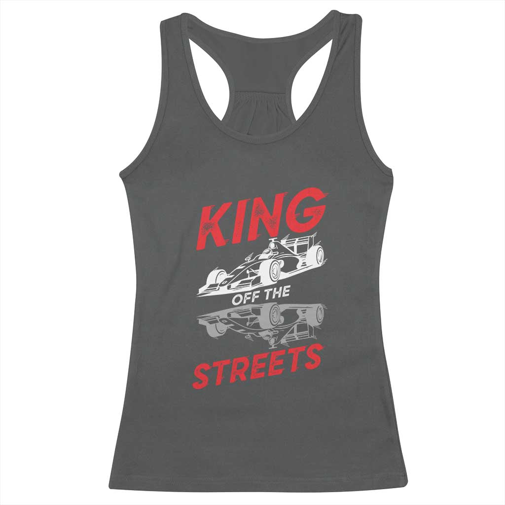 Racing Car Racerback Tank Top King Of The Streets TS14 Dark Heather Print Your Wear