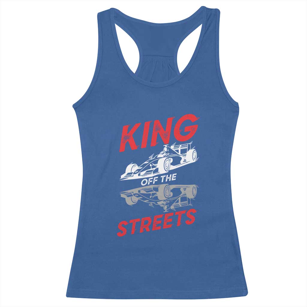 Racing Car Racerback Tank Top King Of The Streets TS14 Royal Blue Print Your Wear