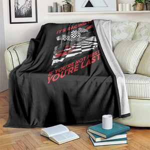 Funny Racing Car Flag Throw Blanket It Is Racing Day TS14 Print Your Wear