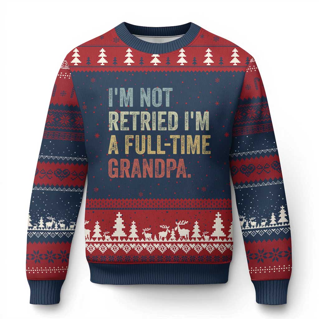 I'm Not Retired I'm a Professional Grandpa Ugly Christmas Sweater Funny Retirement