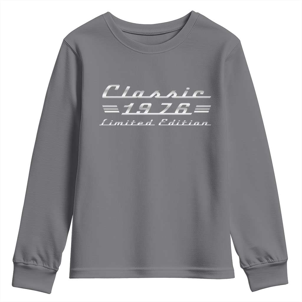 50th Birthday 1976 Limited Edition Classic Car Youth Sweatshirt
