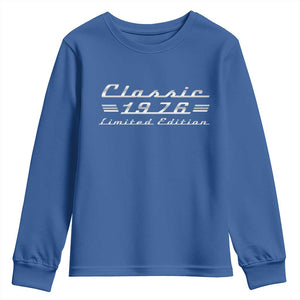 50th Birthday 1976 Limited Edition Classic Car Youth Sweatshirt