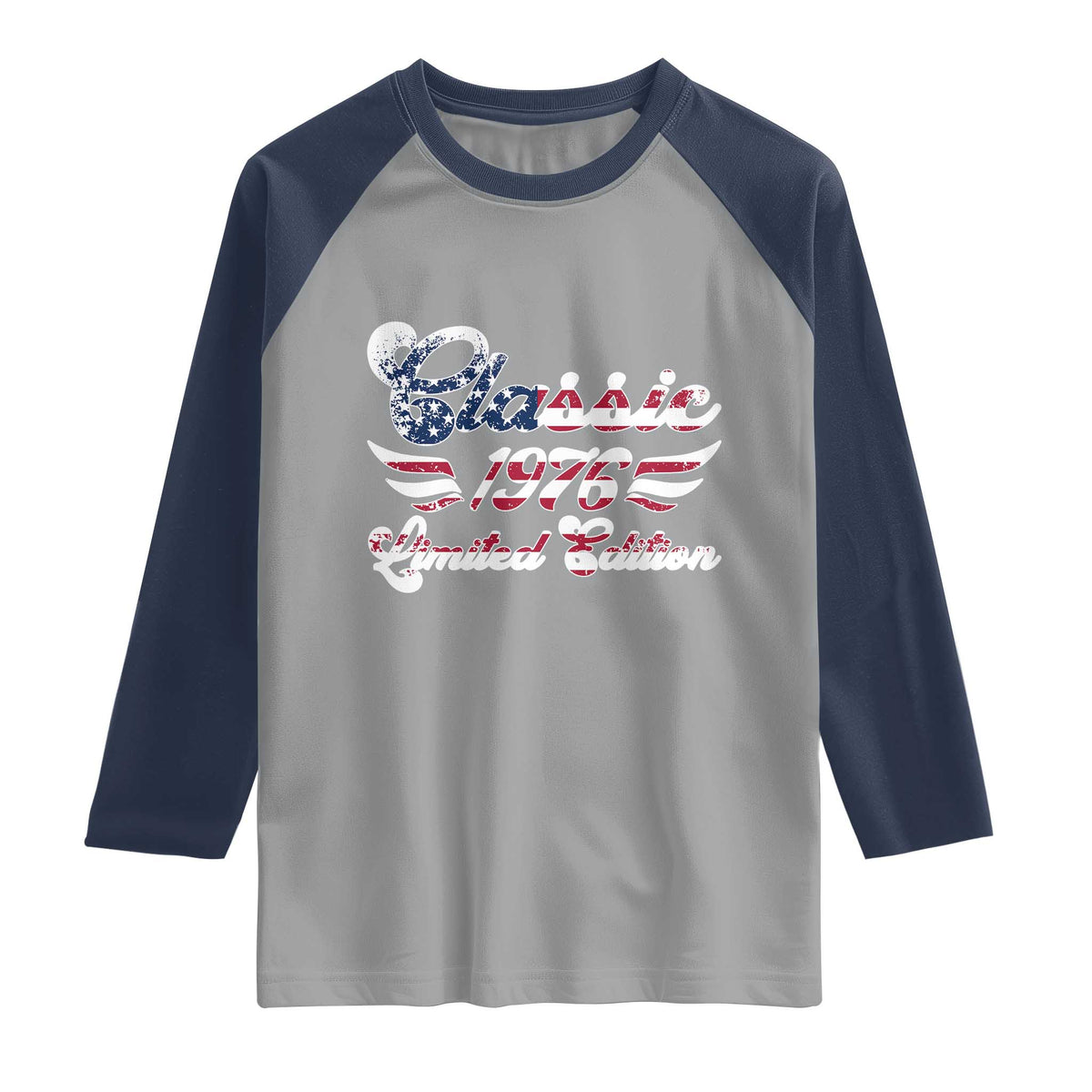 50th Birthday 1976 Limited Edition Classic Pony Car Inspo Raglan Shirt