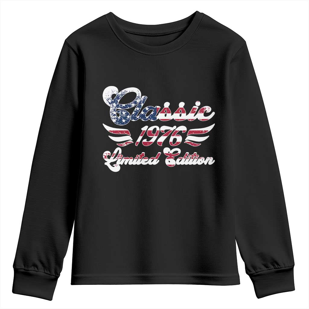 50th Birthday 1976 Limited Edition Classic Pony Car Inspo Youth Sweatshirt