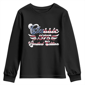 50th Birthday 1976 Limited Edition Classic Pony Car Inspo Youth Sweatshirt