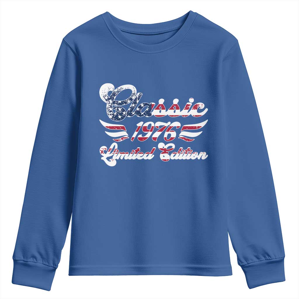 50th Birthday 1976 Limited Edition Classic Pony Car Inspo Youth Sweatshirt