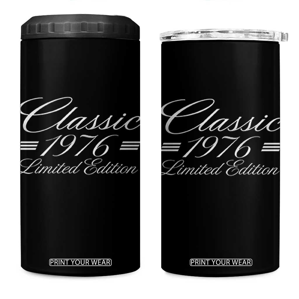 50th Birthday 1976 Limited Edition Classic American Luxury Car Inspo 4 in 1 Can Cooler Tumbler