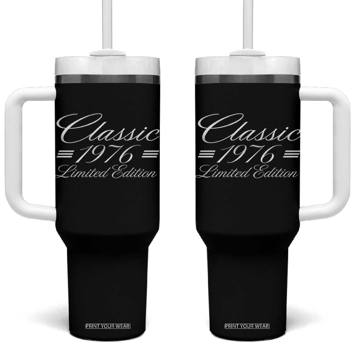 50th Birthday 1976 Limited Edition Classic American Luxury Car Inspo Tumbler With Handle