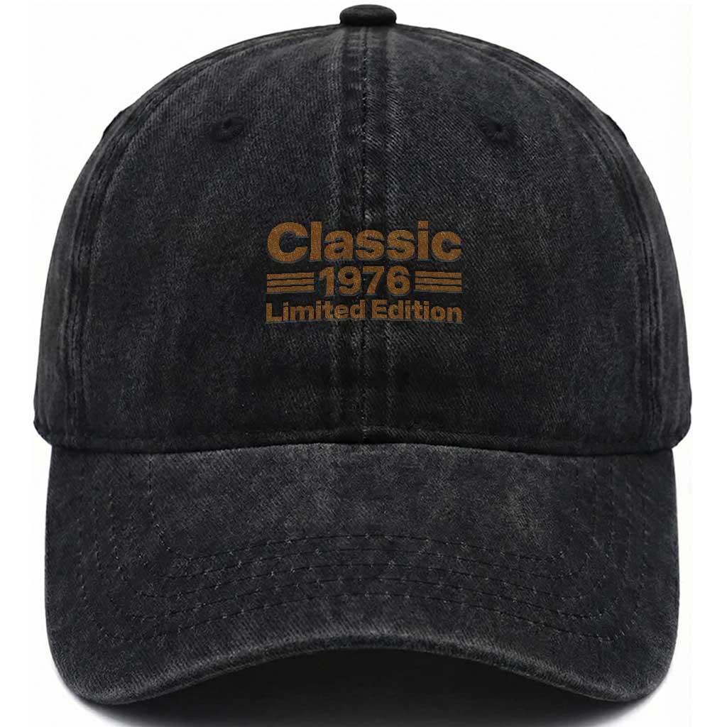 50th Birthday 1976 Limited Edition WWII Military Utility Vehicle Inspo Washed Cotton Baseball Cap