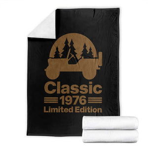 50th Birthday 1976 Limited Edition WWII Military Utility Vehicle Throw Blanket
