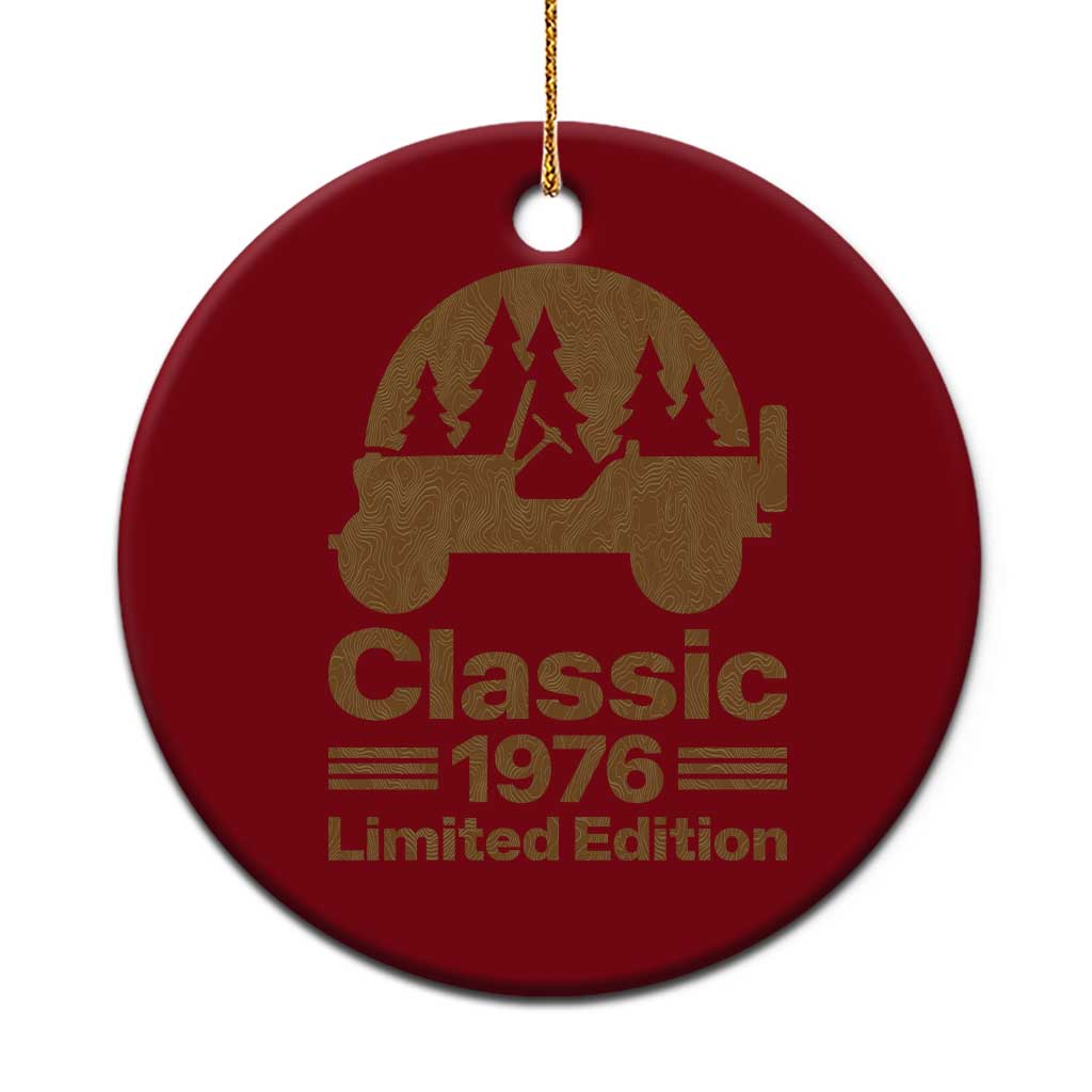 50th Birthday 1976 Limited Edition WWII Military Utility Vehicle Ceramic Ornament