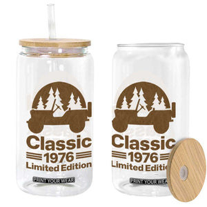 50th Birthday 1976 Limited Edition WWII Military Utility Vehicle Glass Can