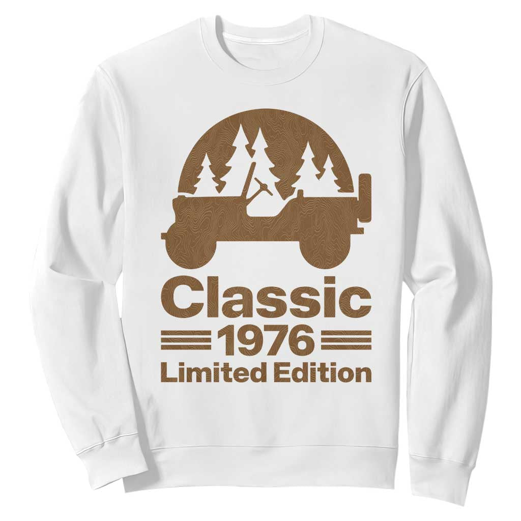 50th Birthday 1976 Limited Edition WWII Military Utility Vehicle Sweatshirt