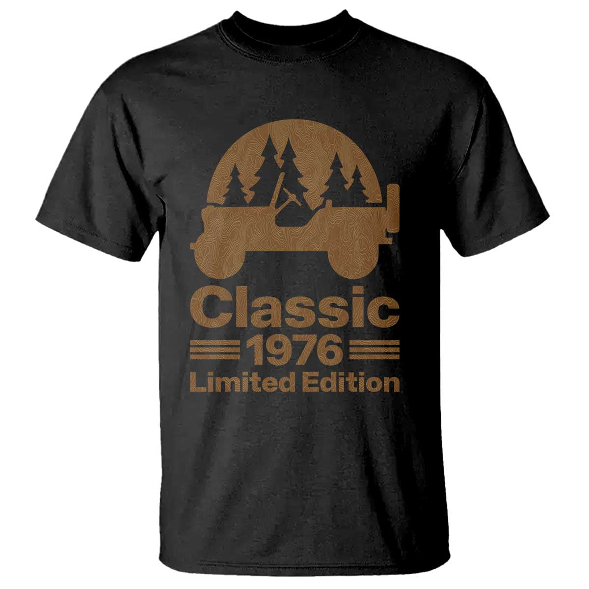 50th Birthday 1976 Limited Edition WWII Military Utility Vehicle T Shirt