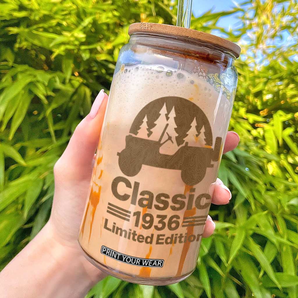 90th Birthday 1936 Limited Edition WWII Military Utility Vehicle Glass Can