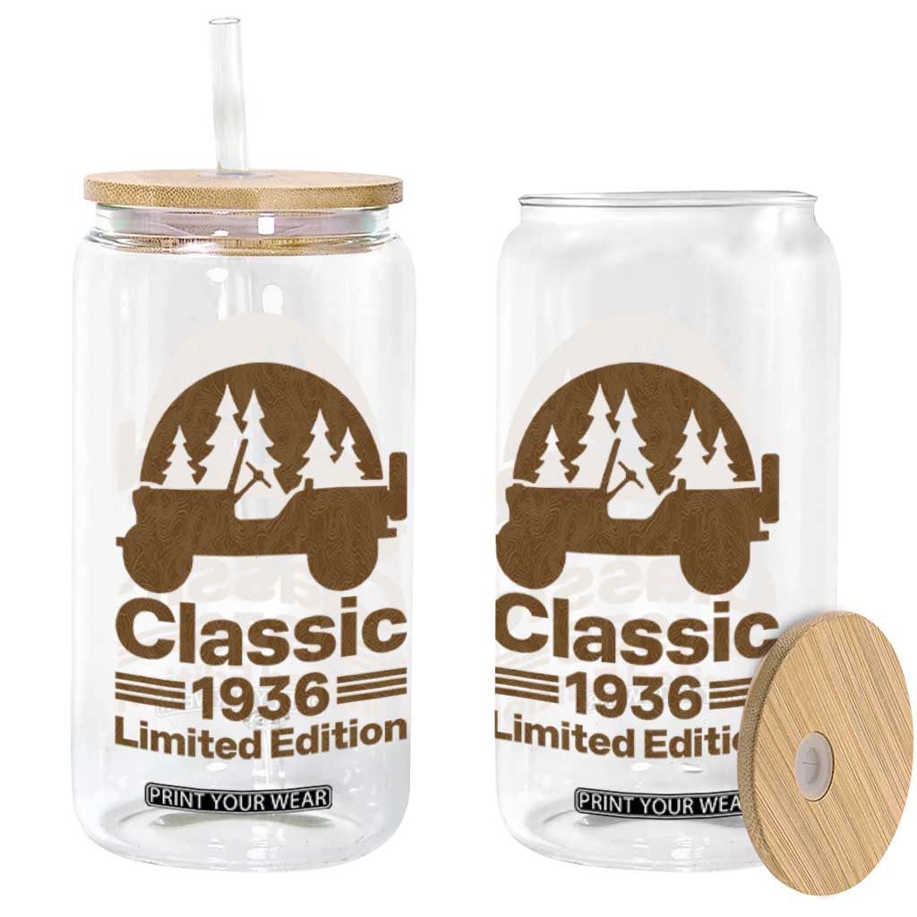 90th Birthday 1936 Limited Edition WWII Military Utility Vehicle Glass Can