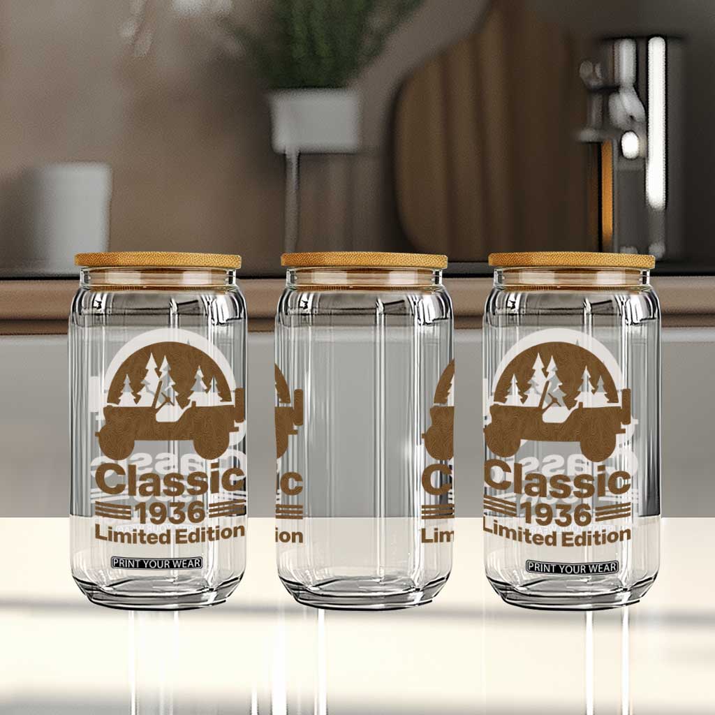 90th Birthday 1936 Limited Edition WWII Military Utility Vehicle Glass Can