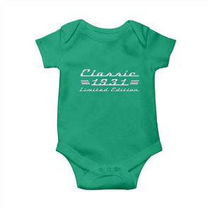 95th Birthday 1931 Limited Edition Classic Car Baby Onesie