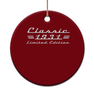 95th Birthday 1931 Limited Edition Classic Car Ceramic Ornament