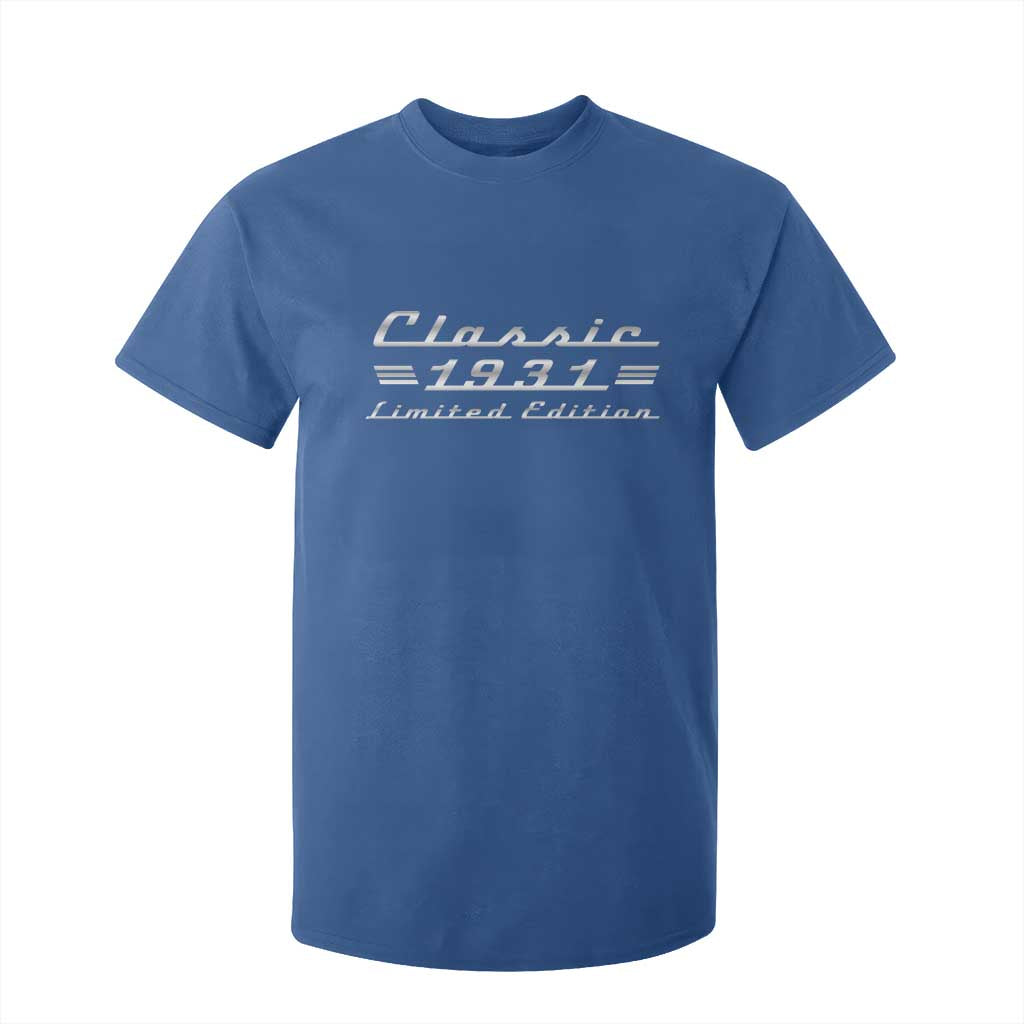 95th Birthday 1931 Limited Edition Classic Car T Shirt For Kid