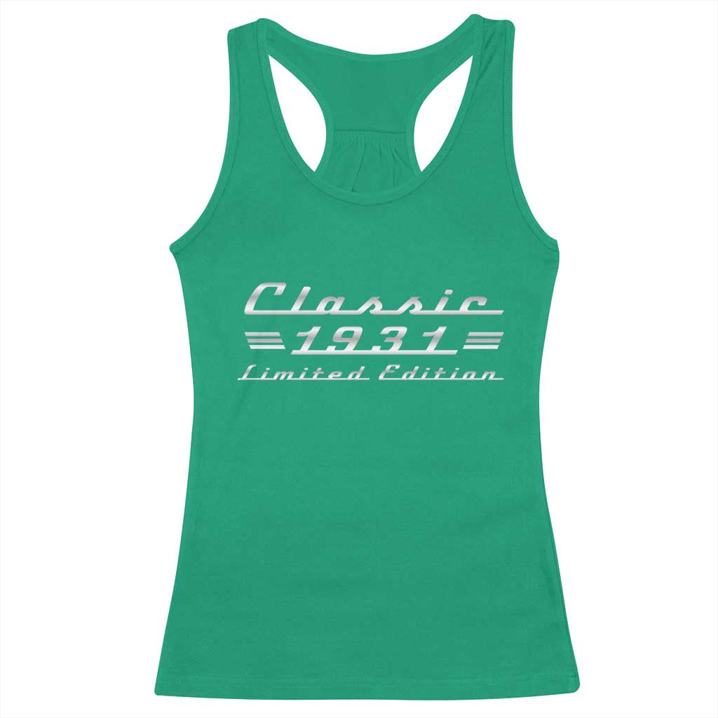 95th Birthday 1931 Limited Edition Classic Car Racerback Tank Top