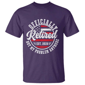 Retired 2028 Not My Problem Anymore US Flag Retirement T Shirt