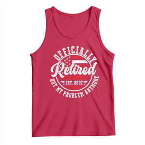 Retired 2027 Not My Problem Anymore US Flag Retirement Tank Top