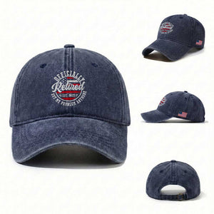 Retired 2027 Not My Problem Anymore US Flag Retirement Washed Cotton Baseball Cap