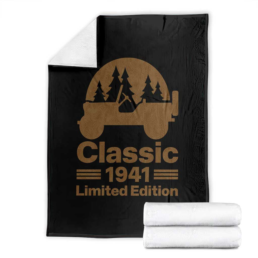 85th Birthday 1941 Limited Edition WWII Military Utility Vehicle Throw Blanket