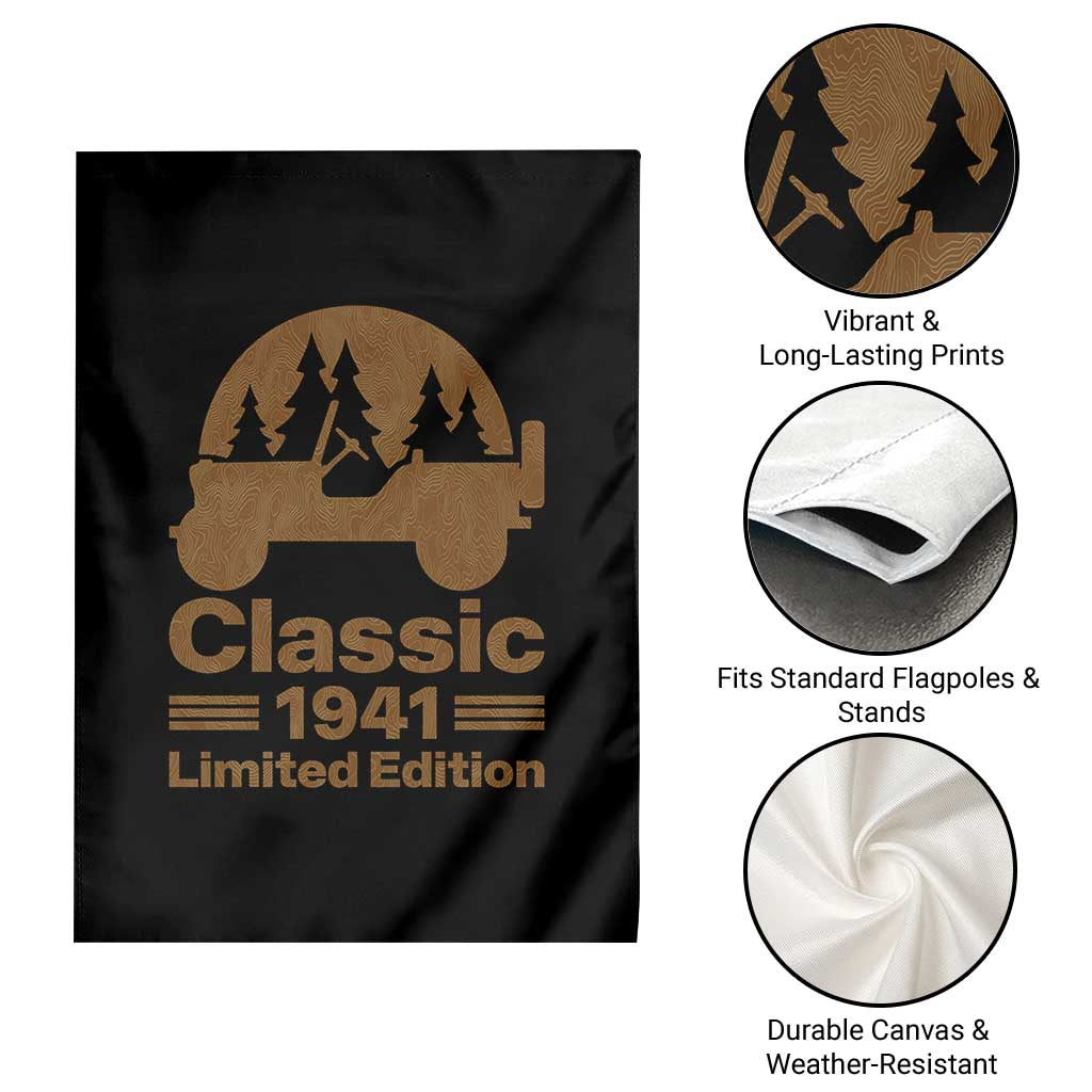 85th Birthday 1941 Limited Edition WWII Military Utility Vehicle Garden Flag